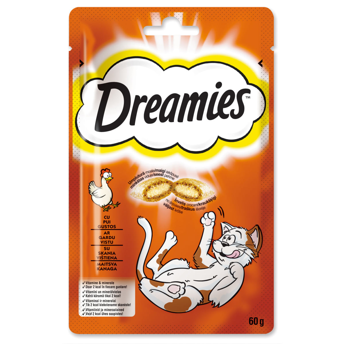 DREAMIES, Vită, punguță recompense pisici, 60g