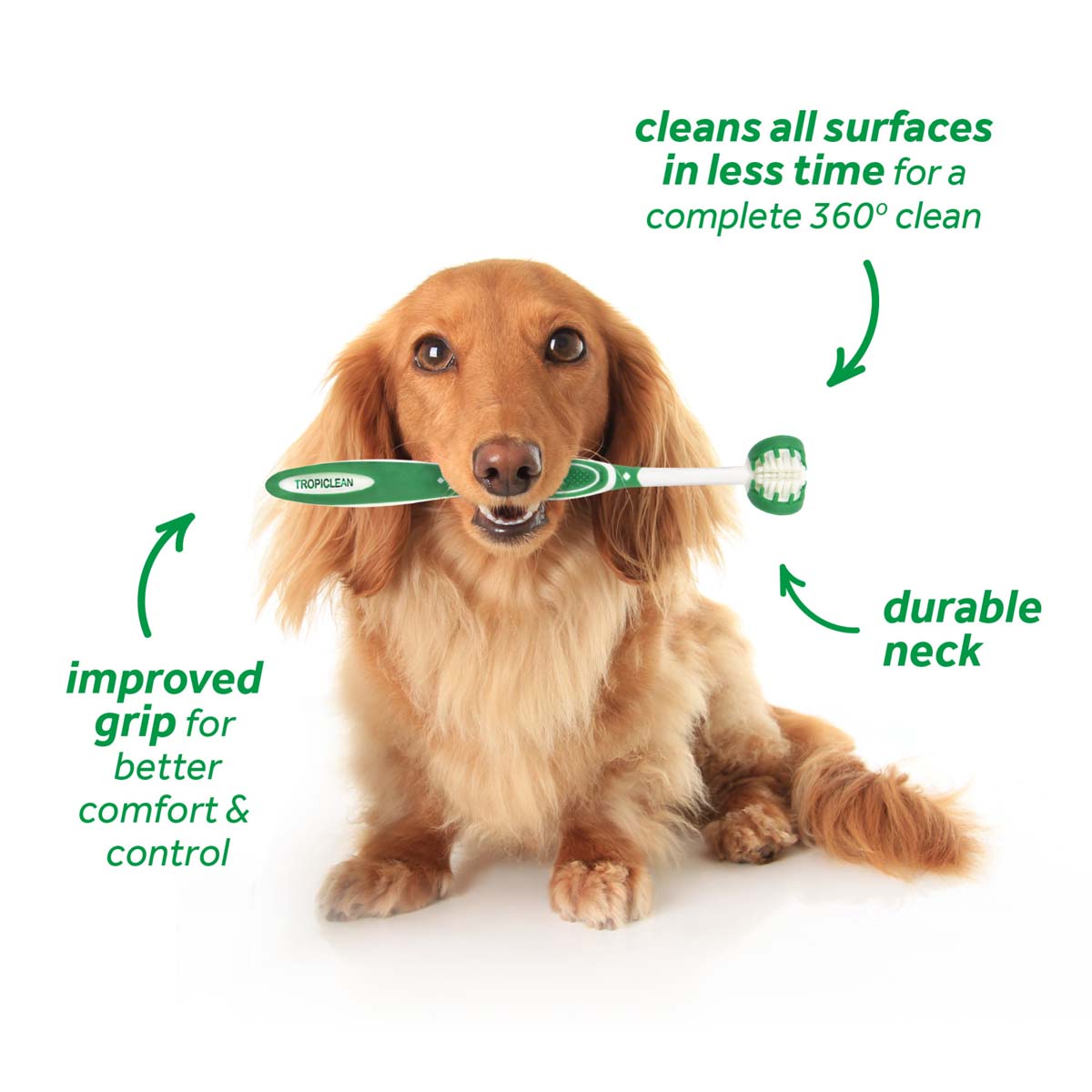 Triple Flex Toothbrush TropiClean For Small Dogs S