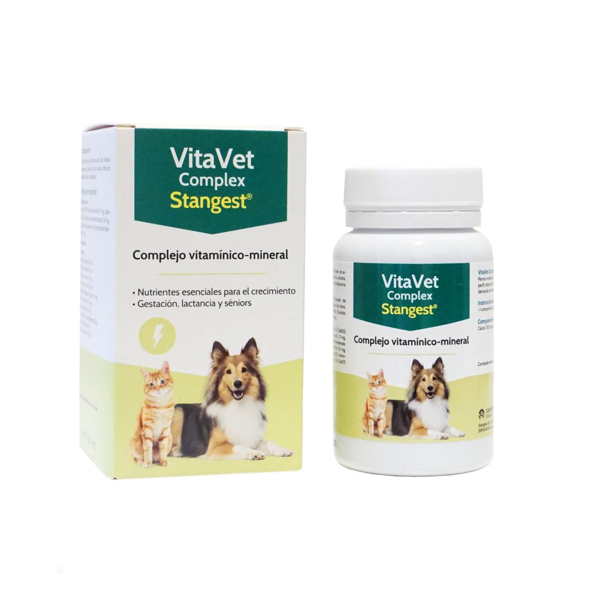 STANGEST Vitavet Complex, XS-XL, supliment multivitamine câini și pisici, flacon, 60 comprimate - 1 | YEO