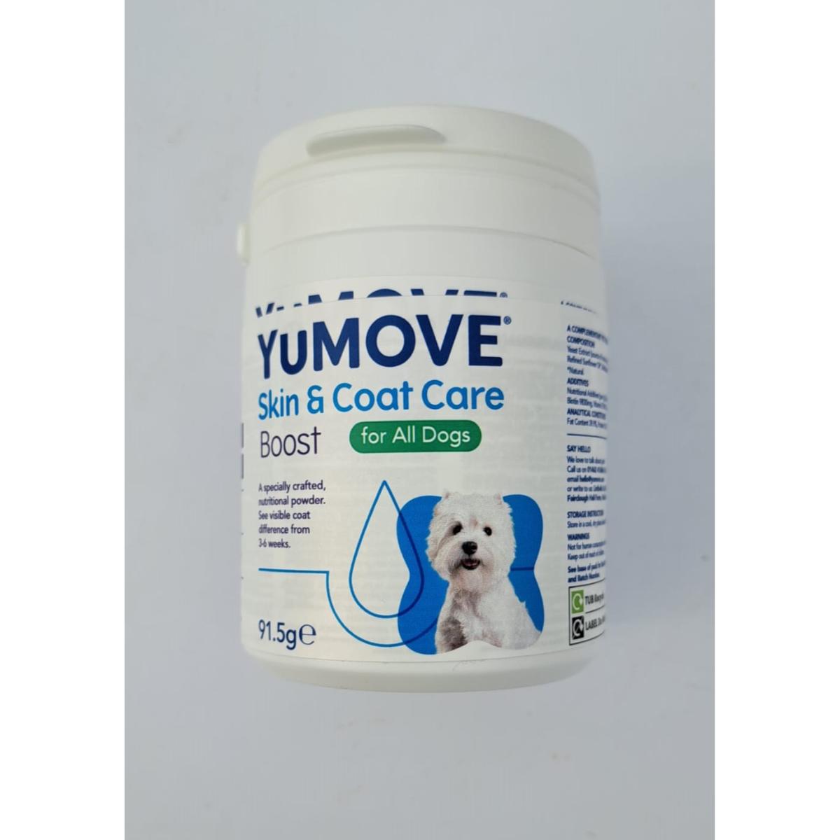 YuMOVE Skin & Coat Care Boost, XS-XL, supliment piele & blană câini, flacon, pudră, 91.5g