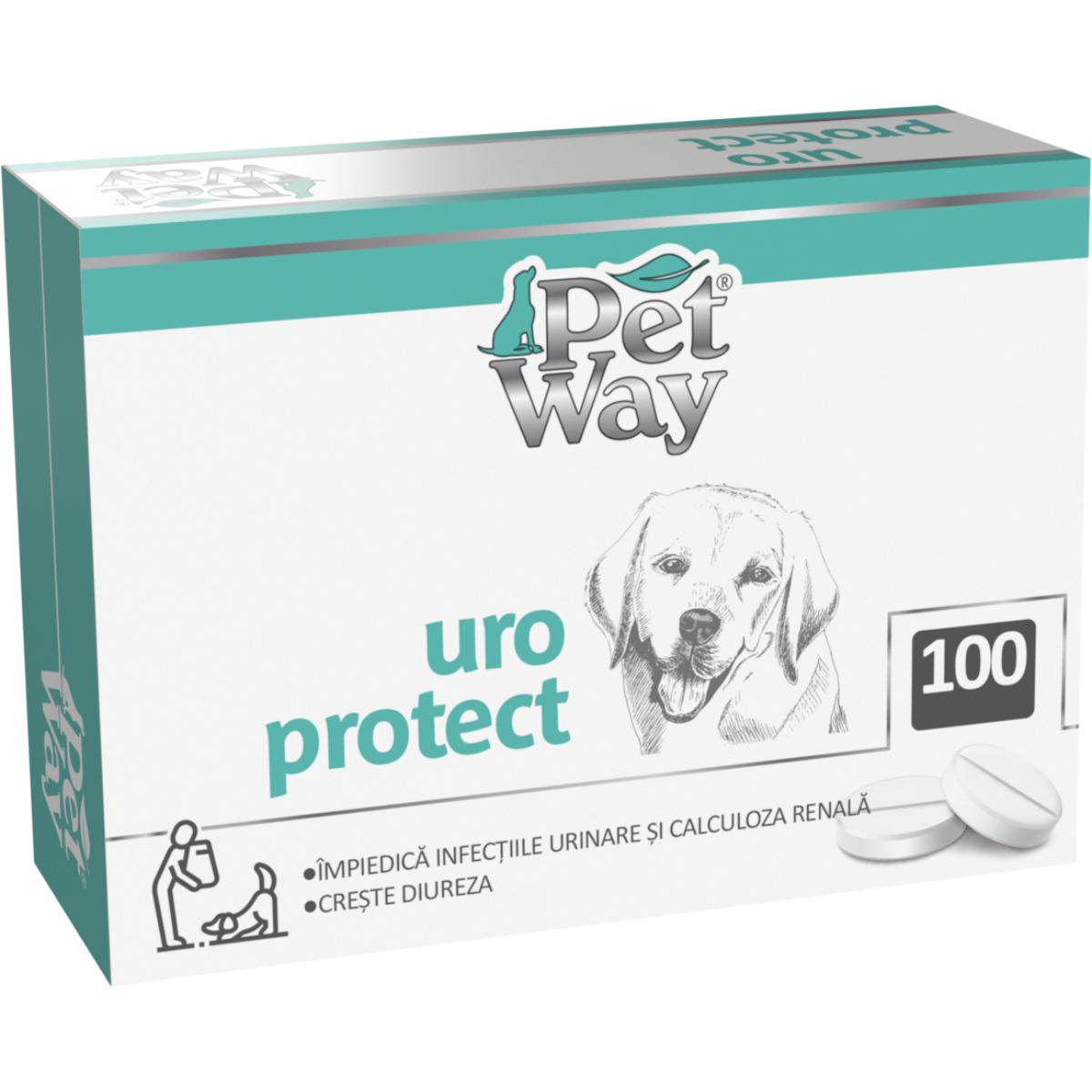 PETWAY Uroprotect, XS-XL, supliment sistem urinar câini, cutie, 100 comprimate - 2 | YEO