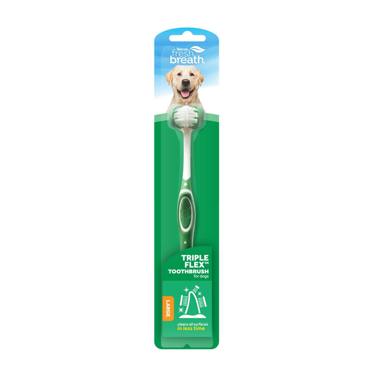 Triple Flex Toothbrush TropiClean For Dogs L