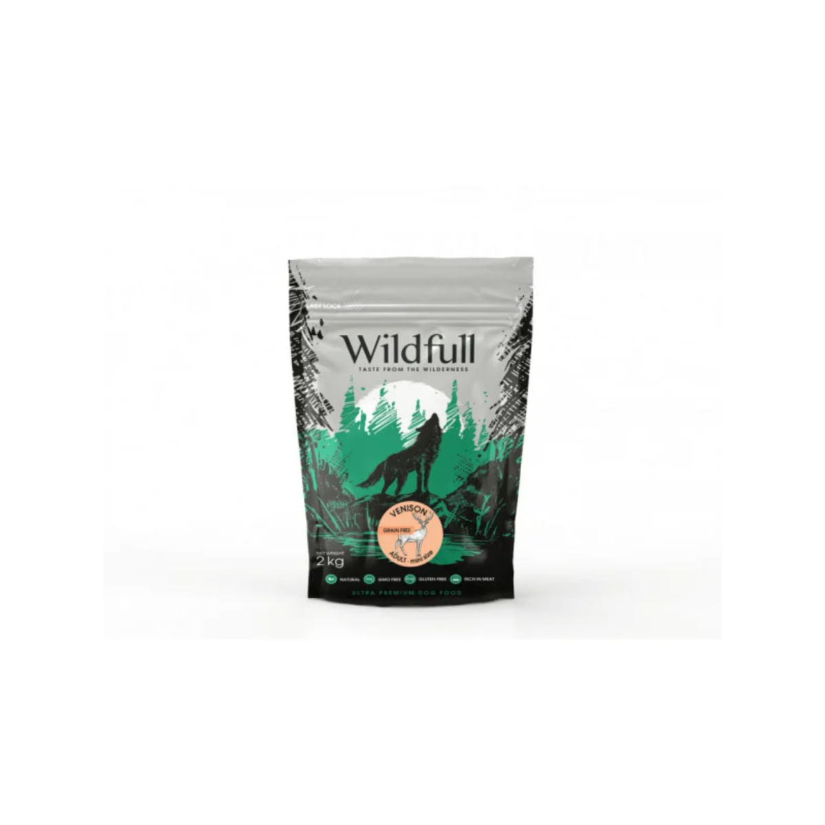 WILDFULL Adult Mini Size, XS-S, Căprioară, hrană uscată fără cereale câini, 2kg