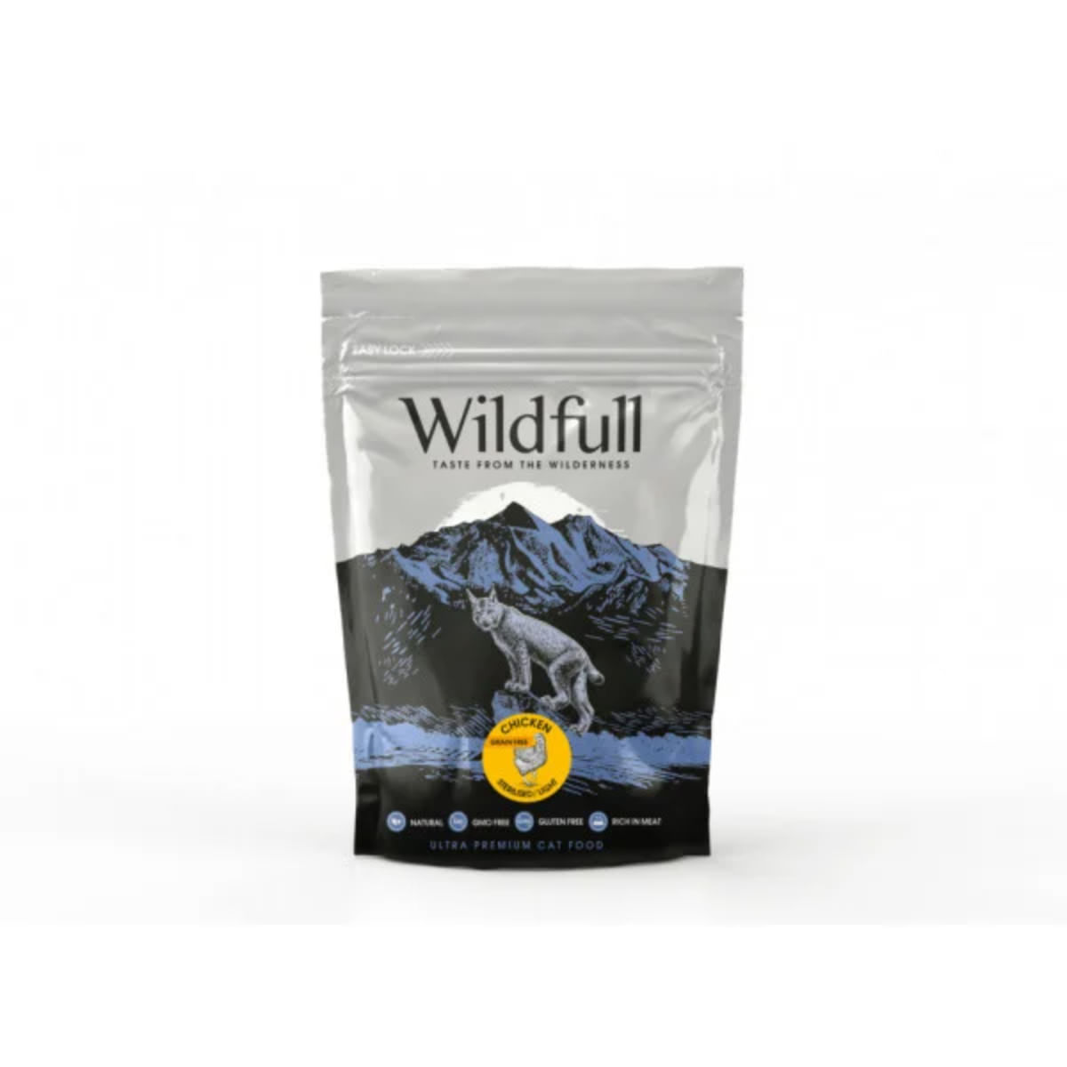 WILDFULL Sterilised Light, Pui, hrană uscată fără cereale pisici sterilizate, obezitate, 400g