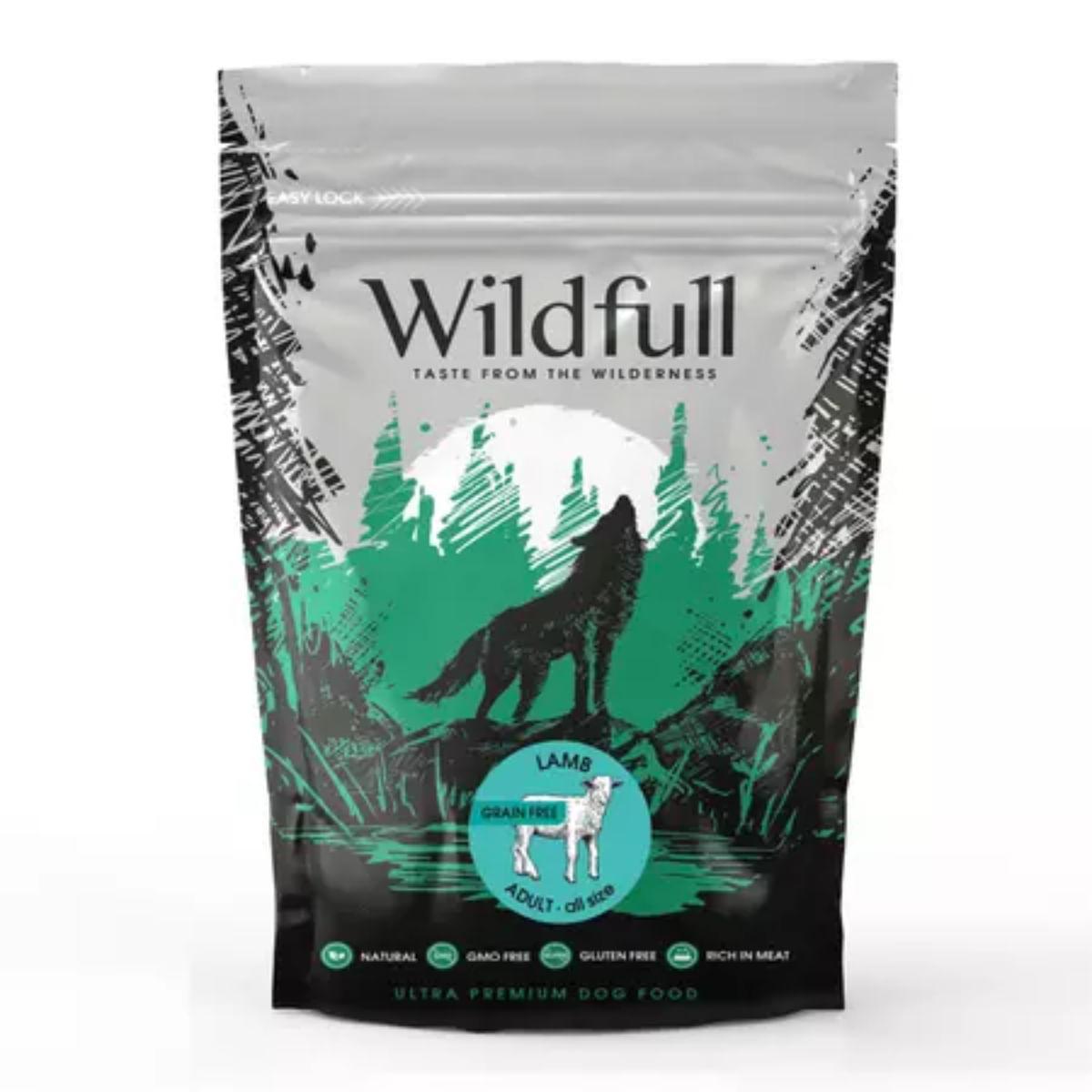 WILDFULL Adult All Size, S-XL, Miel, hrană uscată fără cereale câini, 2kg
