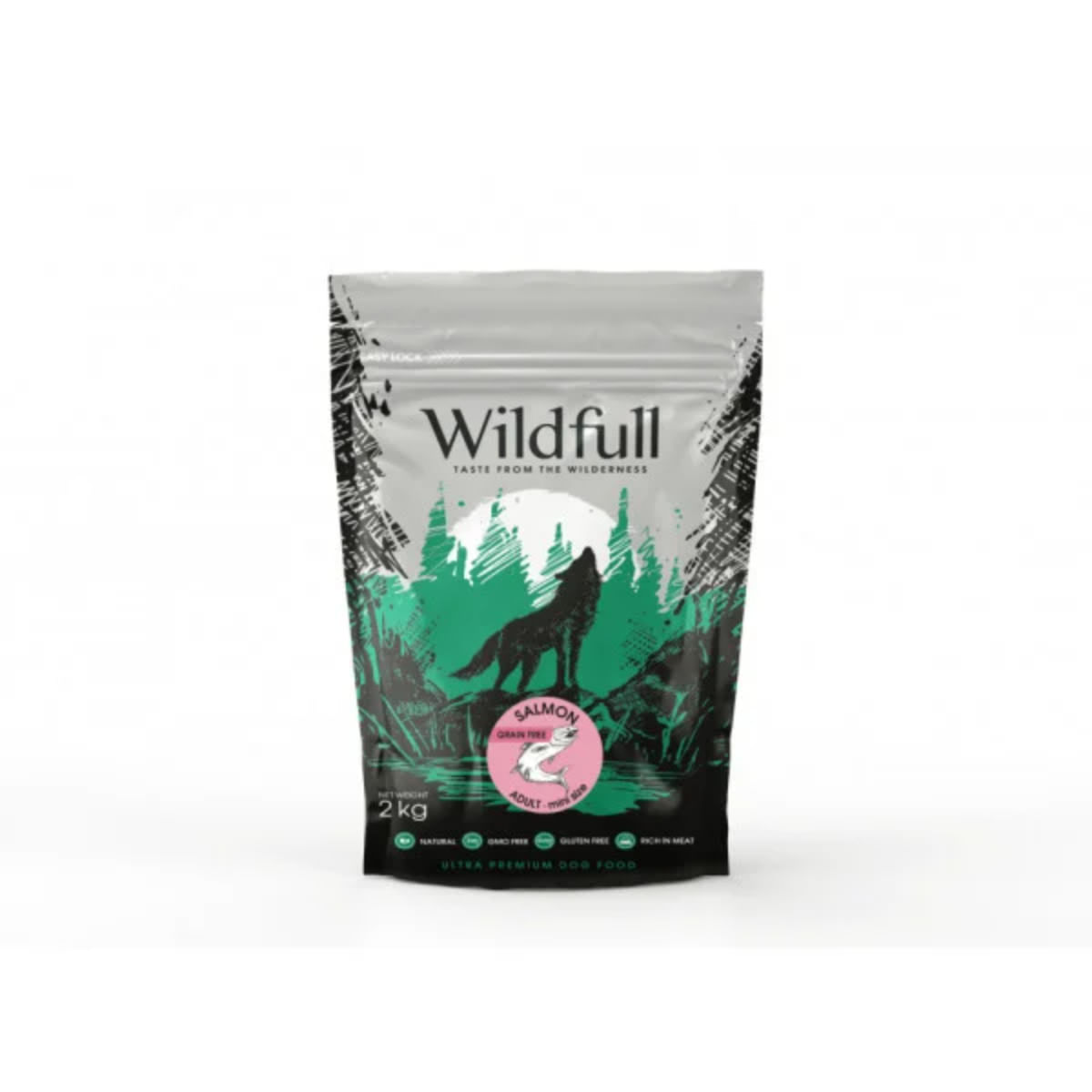 WILDFULL Adult Mini Size, XS-S, Somon, hrană uscată fără cereale câini, 2kg