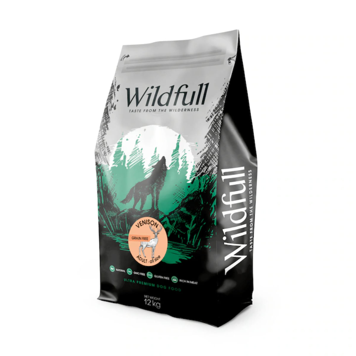 WILDFULL Adult All Size, S-XL, Căprioară, hrană uscată fără cereale câini, 12kg