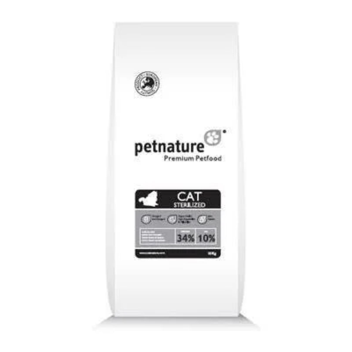 PETNATURE Sterilised, Pasăre, hrană uscată pisici sterilizate, 10kg