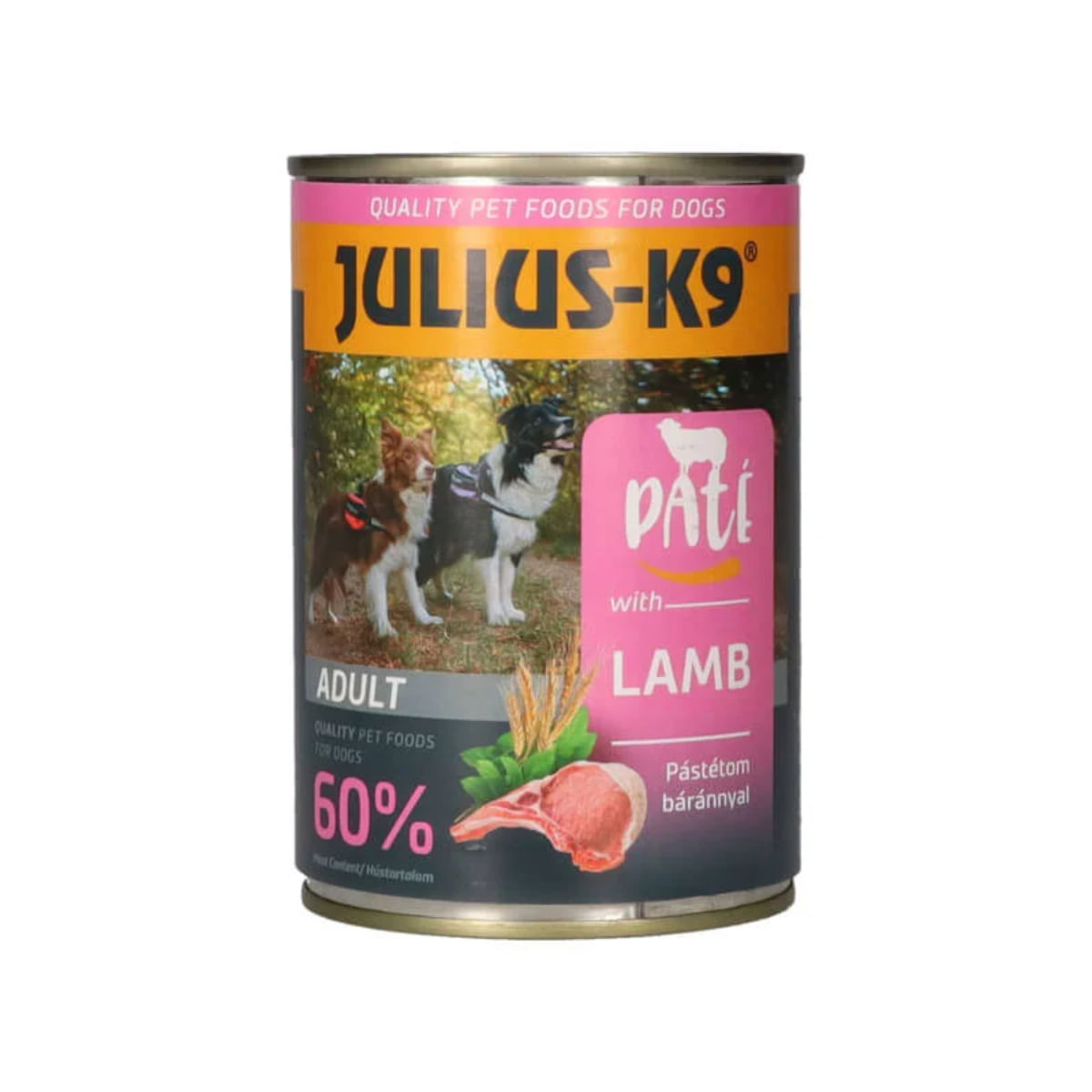 JULIUS-K9, XS-XL, Miel, conservă hrană umedă câini, (pate), 400g