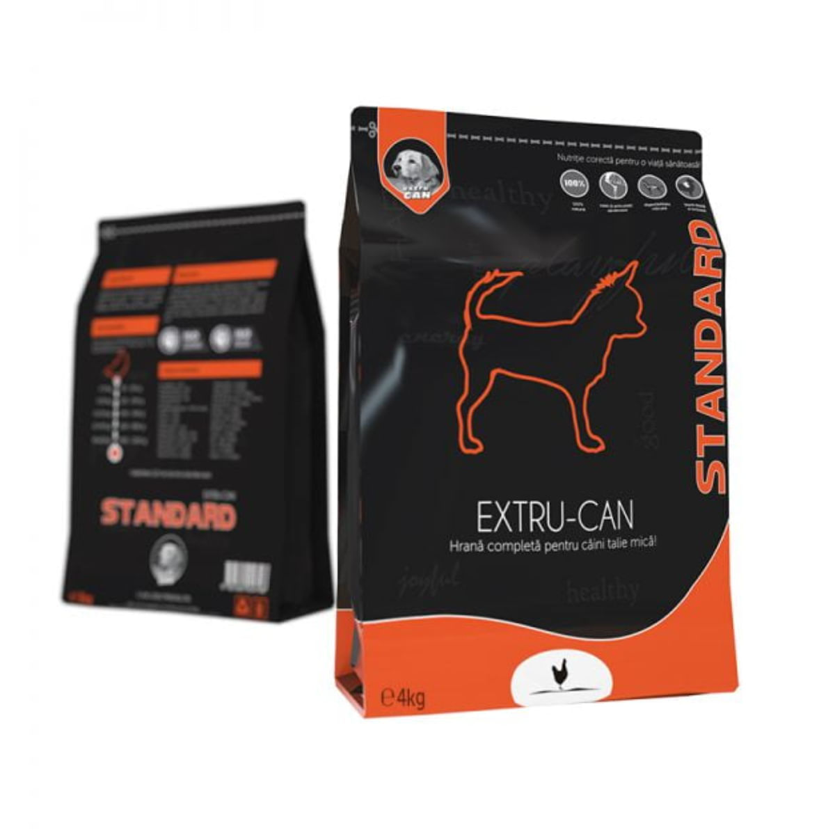 EXTRU-CAN Standard, XS-S, Pui, hrană uscată câini, 4kg - 1 | YEO