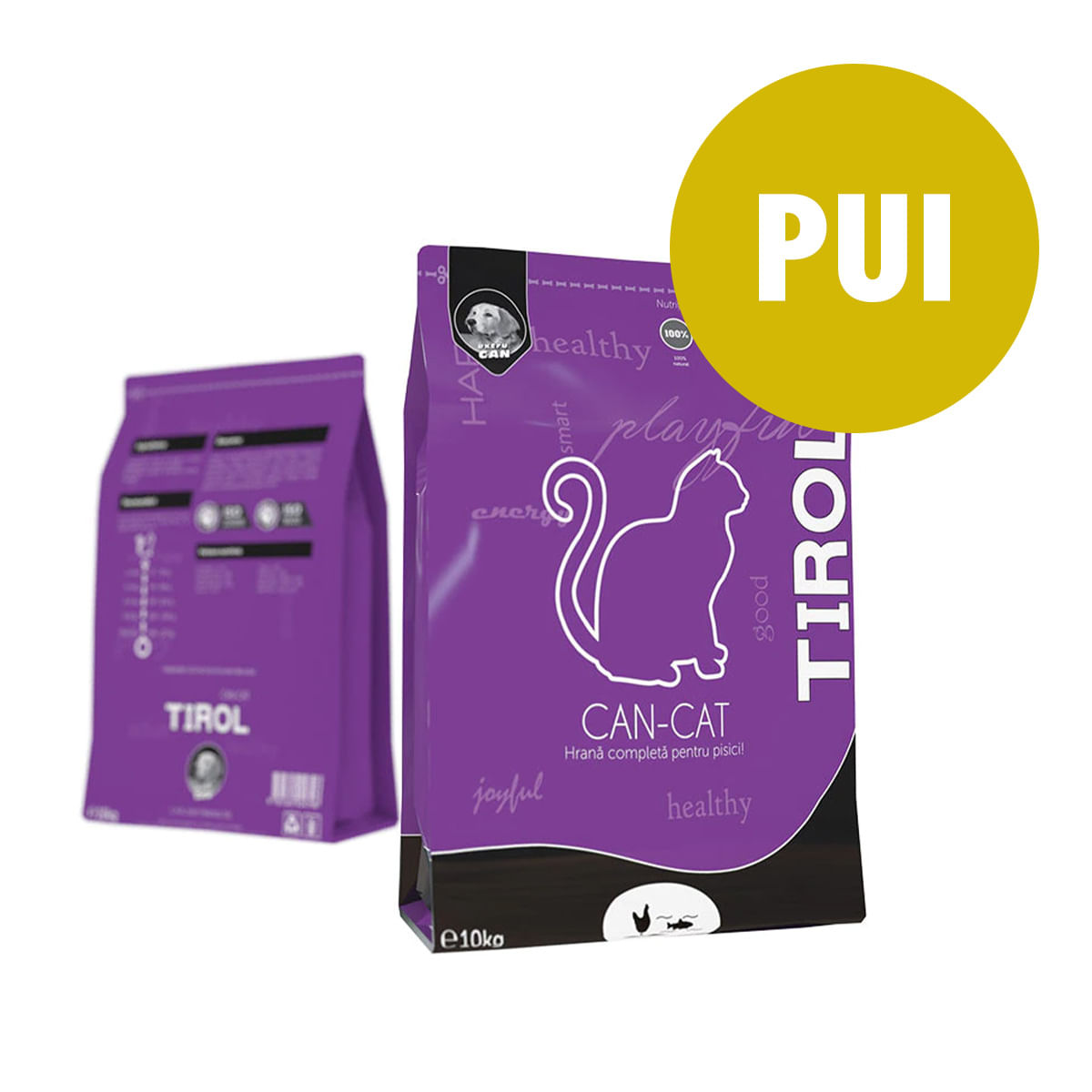 TIROL Can-Cat, Pui, hrană uscată pisici, 10kg