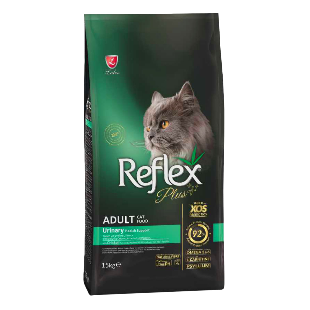 REFLEX Plus Urinary, Pui, hrană uscată pisici, sistem urinar, 15kg - 1 | YEO