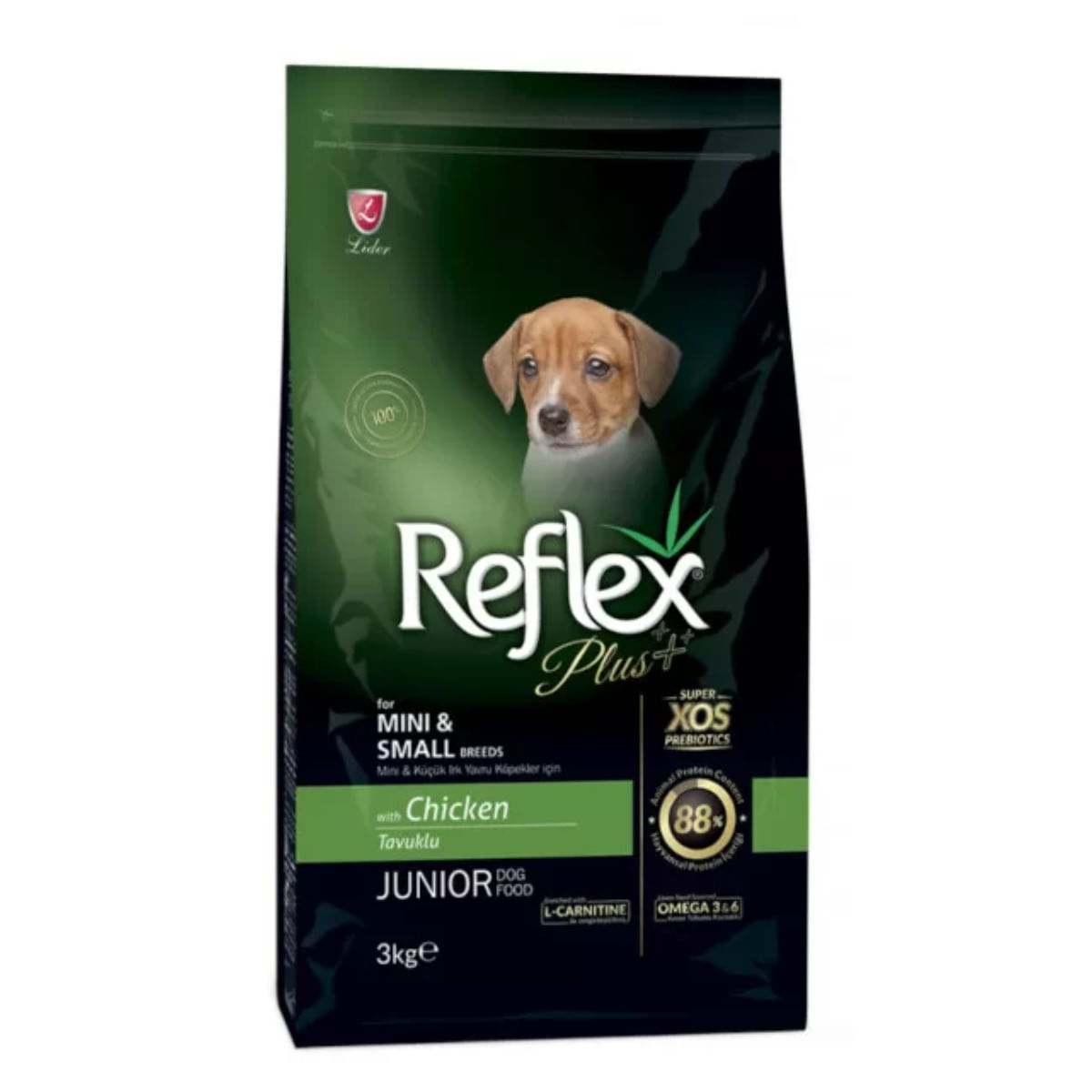 REFLEX Plus Junior Small Breed, XS-S, Pui, hrană uscată câini junior, 3kg