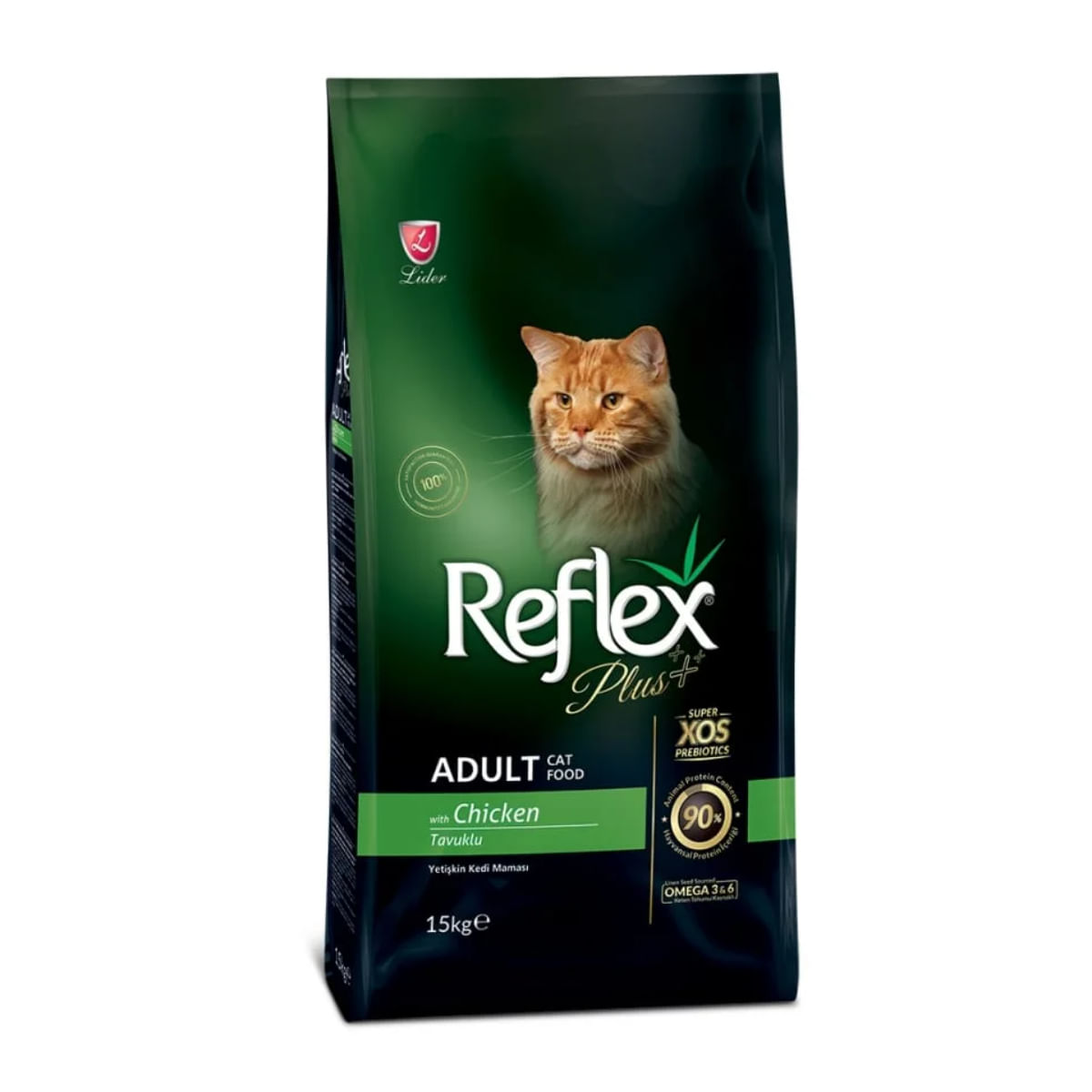 REFLEX Plus, Pui, hrană uscată pisici, 15kg - 1 | YEO