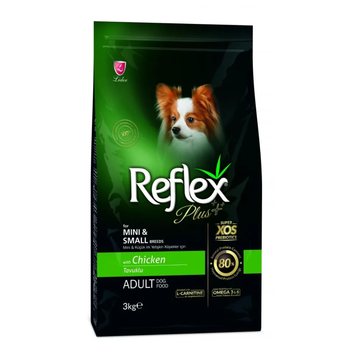 REFLEX Plus Mini & Small Breeds, XS-S, Pui, hrană uscată câini, 3kg