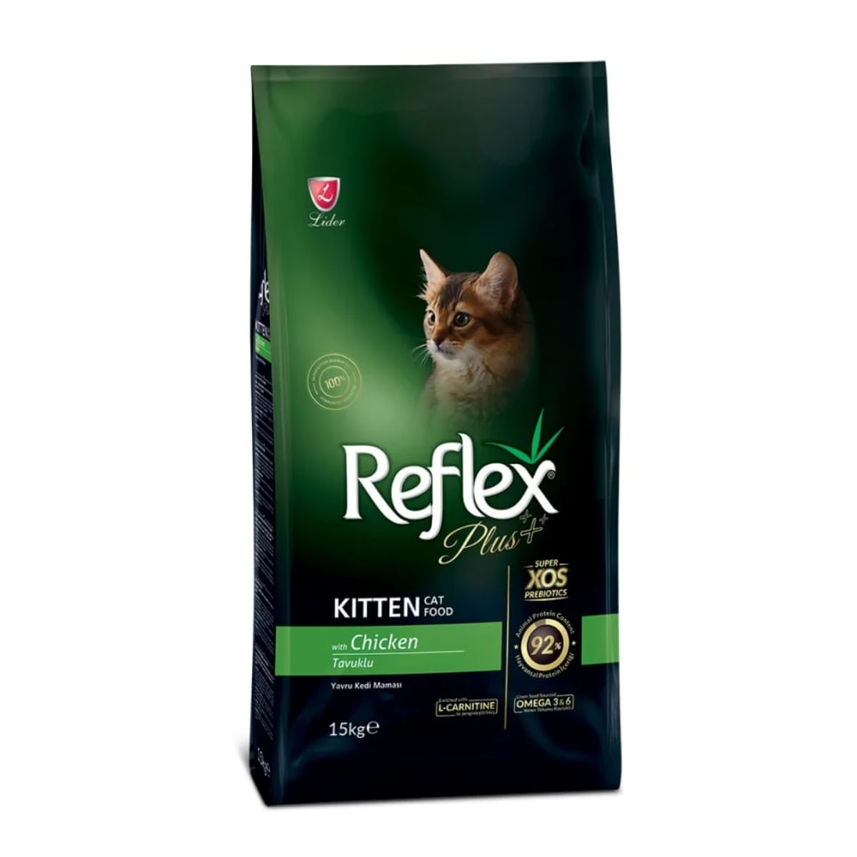 REFLEX Plus Kitten, Pui, hrană uscată pisici junior, 15kg