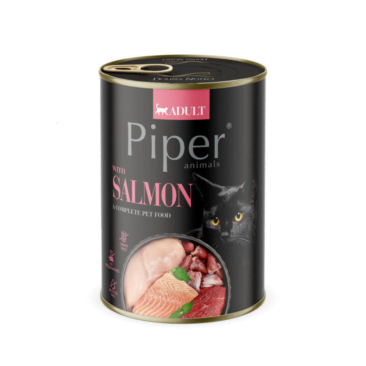 PIPER Animals, Somon, conservă hrană umedă fără cereale pisici, (în aspic), 400g