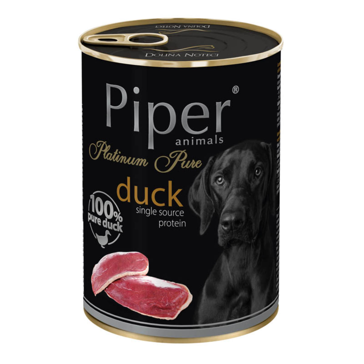 PIPER Pure Platinum, XS-XL, Rață, conservă hrană umedă monoproteică câini, (în aspic), 400g