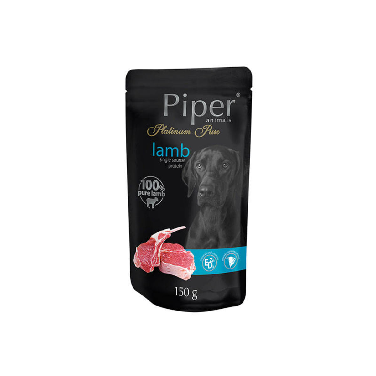 PIPER Pure Platinum, XS-XL, Miel, plic hrană umedă monoproteică fără cereale câini, (în aspic), 150g