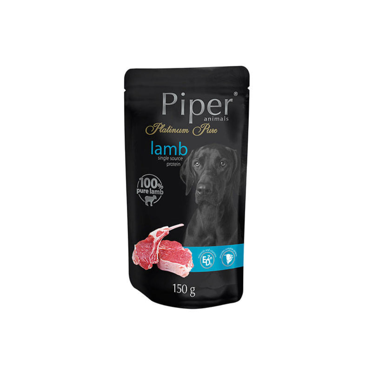 PIPER Pure Platinum, XS-XL, Miel, plic hrană umedă monoproteică fără cereale câini, (în aspic), 150g