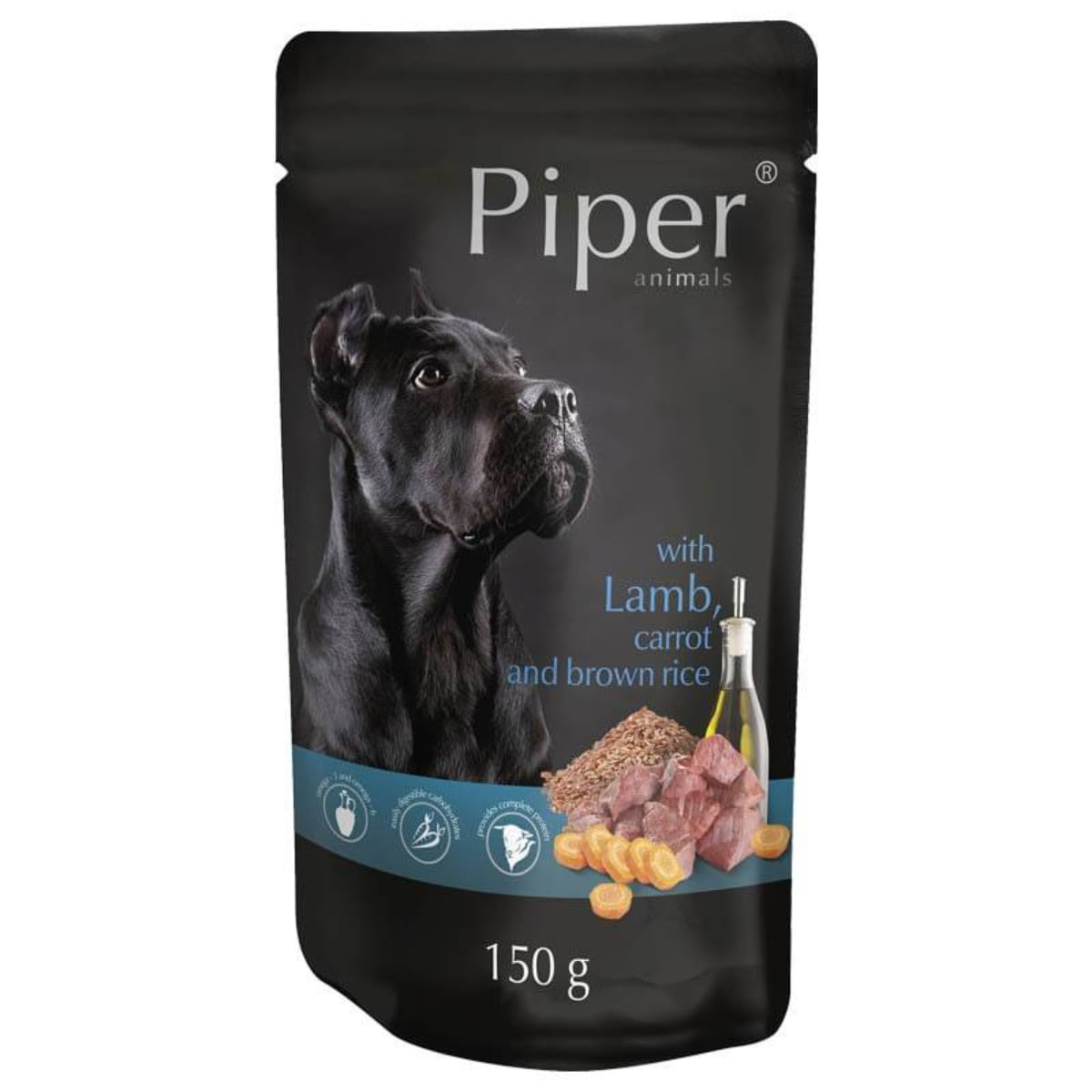 PIPER Animals, XS-XL, Miel și Morcov, plic hrană umedă câini, (în aspic), 150g