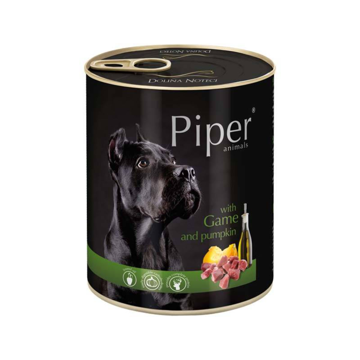 PIPER Animals, XS-XL, Vânat și dovleac, conservă hrană umedă fără cereale câini, (în aspic), 800g