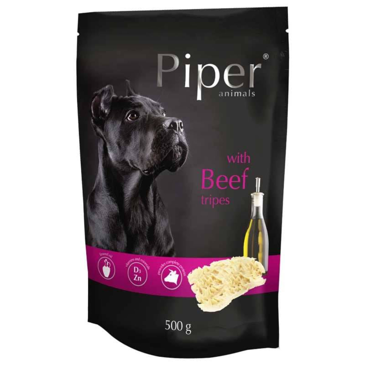 PIPER Animals, XS-XL, Burtă de Vită, plic hrană umedă fără cereale câini, (în aspic), 500g