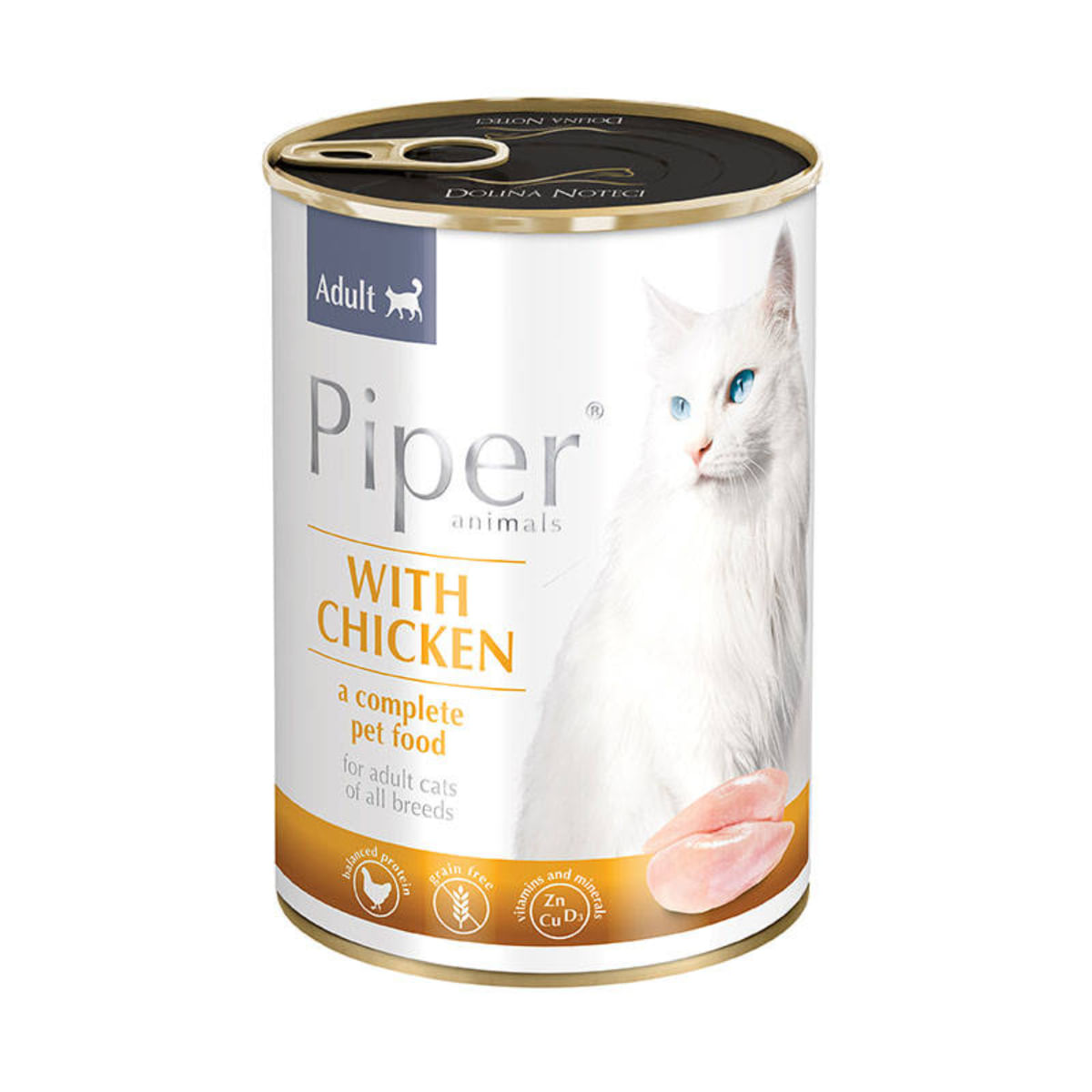 PIPER Animals, Pui, conservă hrană umedă fără cereale pisici, (în aspic), 400g