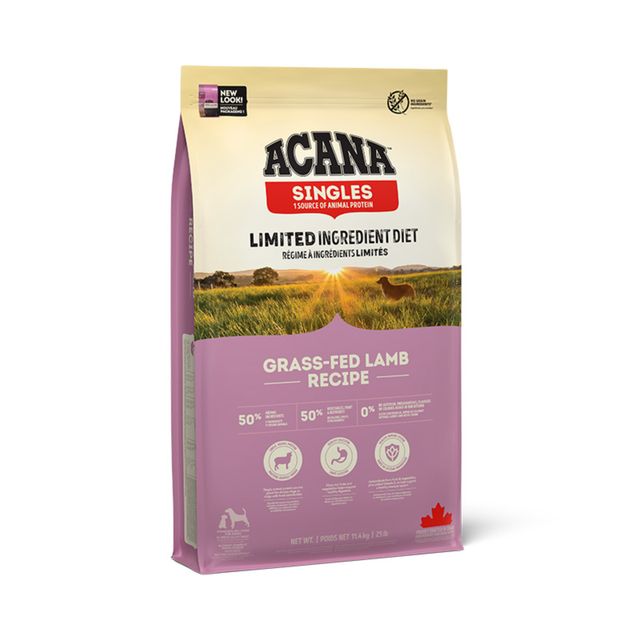ACANA Singles Grass-Fed Lamb, Miel și Mere, hrană uscată monoproteică fără cereale câini, 2kg