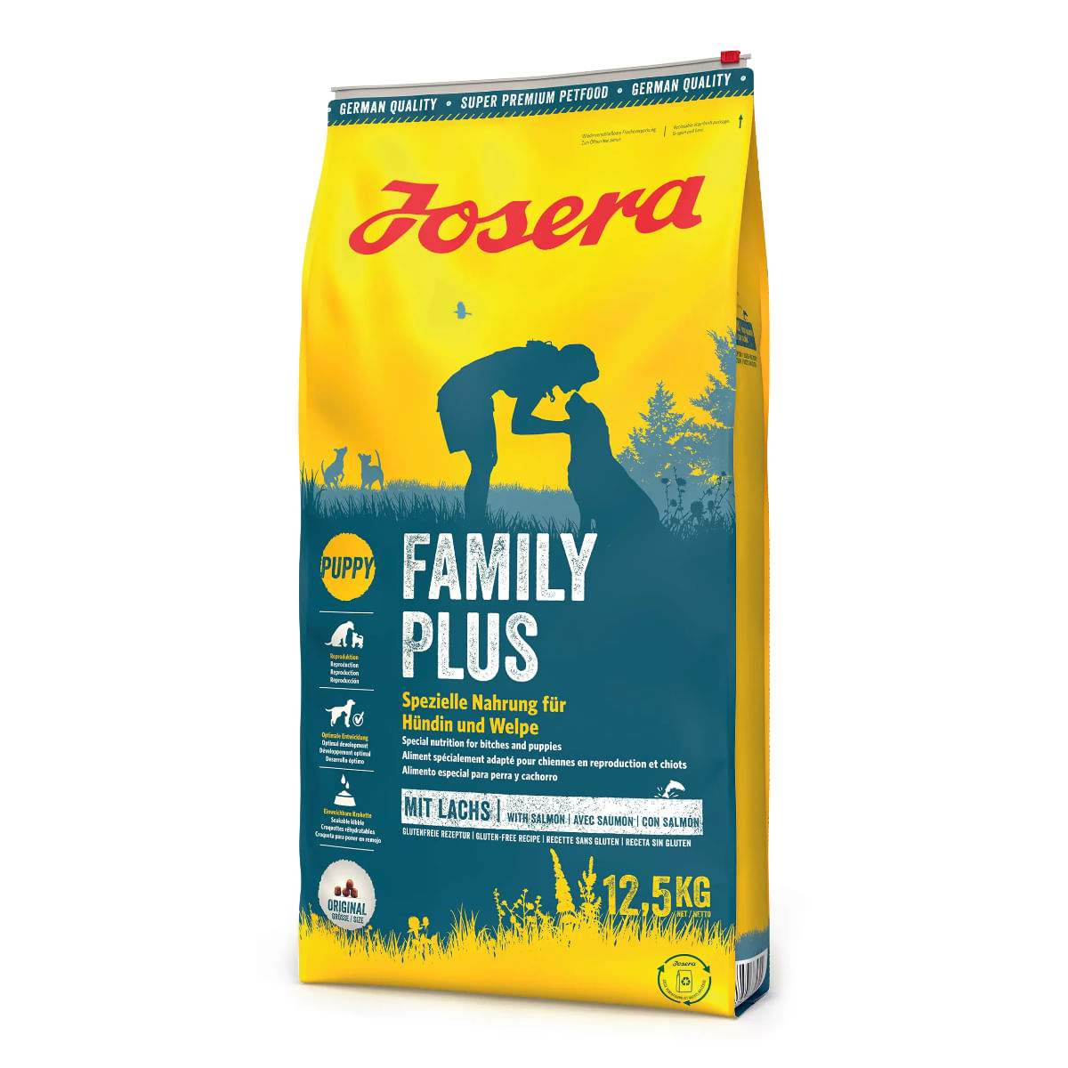 JOSERA Family Plus, XS-XL, Pasăre și Somon, hrană uscată câini junior & adult, 12.5kg