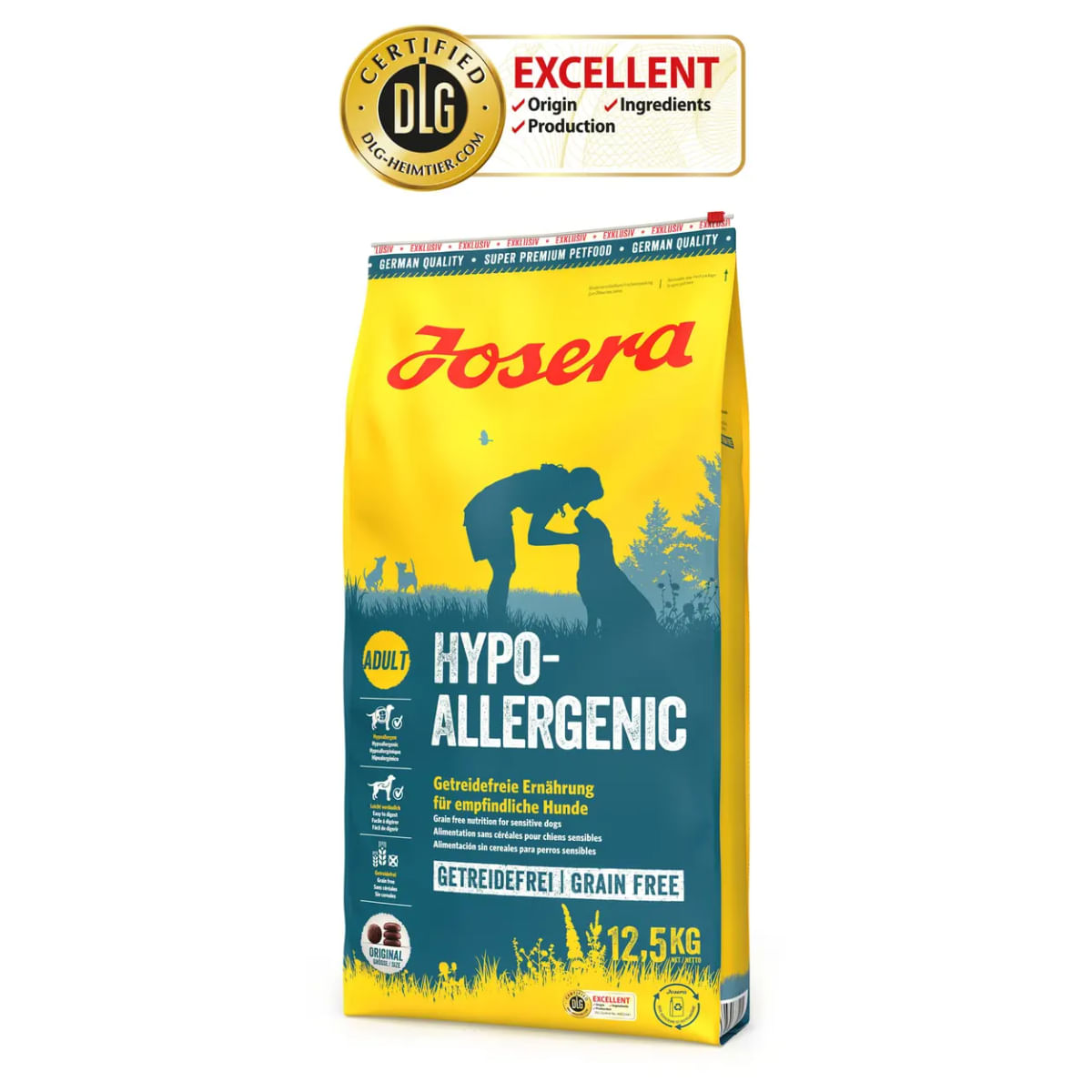 JOSERA Hypoallergenic, XS-XL, Insecte, hrană uscată câini, alergii, sistem digestiv, 12.5kg - 1 | YEO