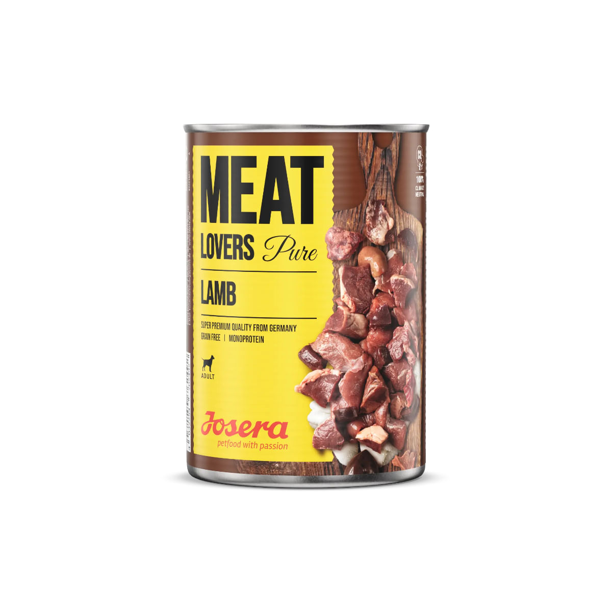 JOSERA Meat Lovers Pure, XS-XL, Miel, conservă hrană umedă monoproteică fără cereale câini, (în sos), bax, 400g x 6buc