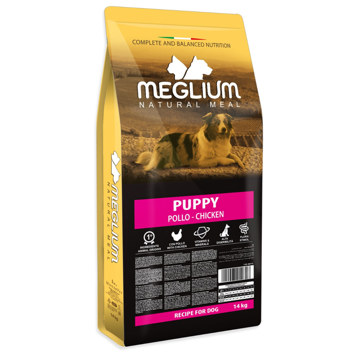 MEGLIUM Puppy, S-XL, Pui, hrană uscată câini junior, 14kg