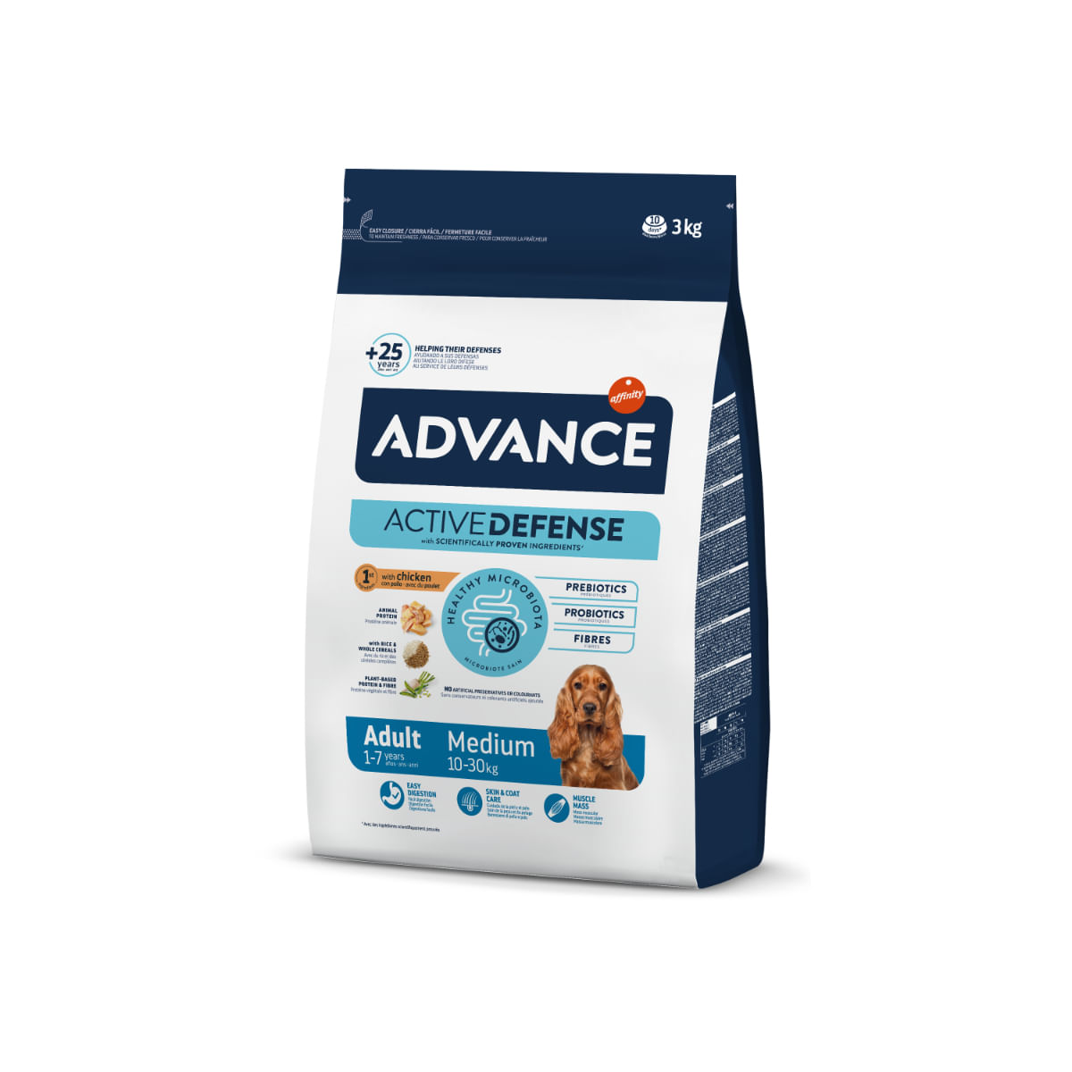 ADVANCE Dog Medium Adult, M, Pui, hrană uscată câini ADVANCE Adult Medium, M, Pui, hrană uscată câini, 3kg