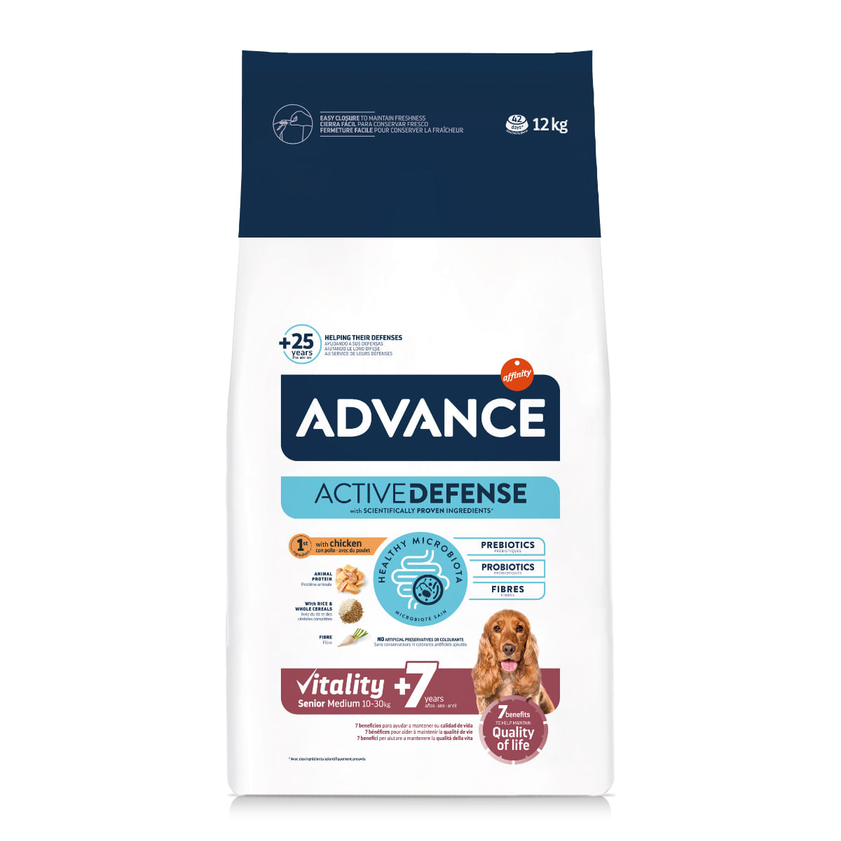 ADVANCE Vitality +7 Medium, M, Pui, hrană uscată câini senior, 12kg - 2 | YEO