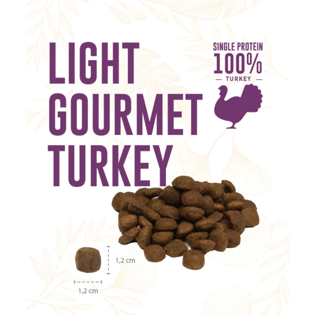 WEEGO Light Gourment Turkey, XS-XL, Curcan, hrană uscată monoproteică fără cereale câini senior, obezitate, 2kg - 2 | YEO