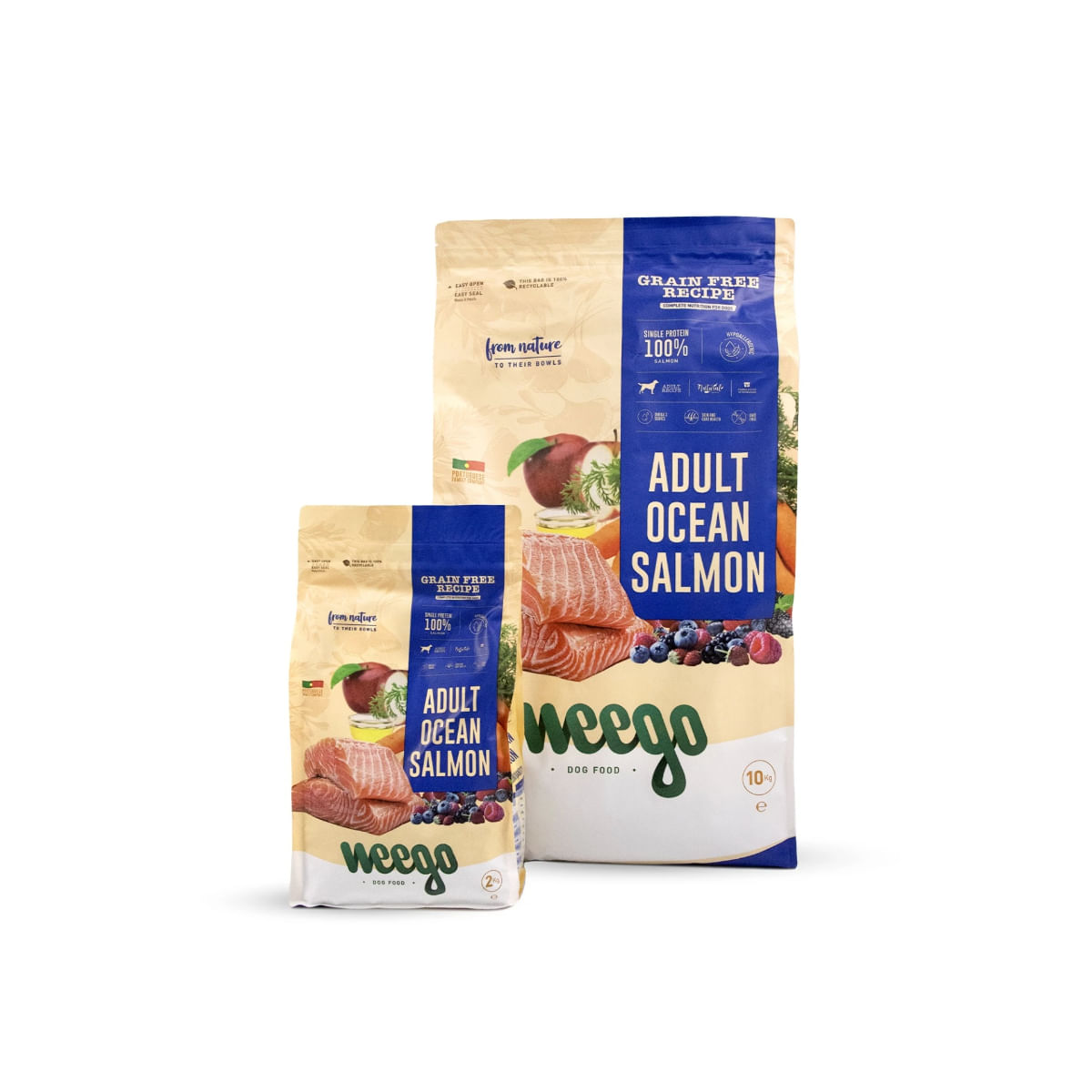 WEEGO Ocean Salmon, XS-XL, Somon, hrană uscată monoproteică fără cereale câini, 2kg