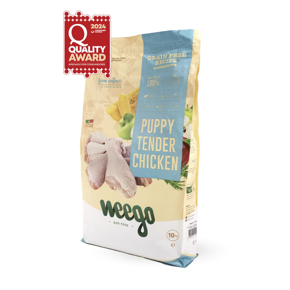 WEEGO Puppy Tender Chicken, XS-XL, Pui, hrană uscată fără cereale câini junior, 10kg