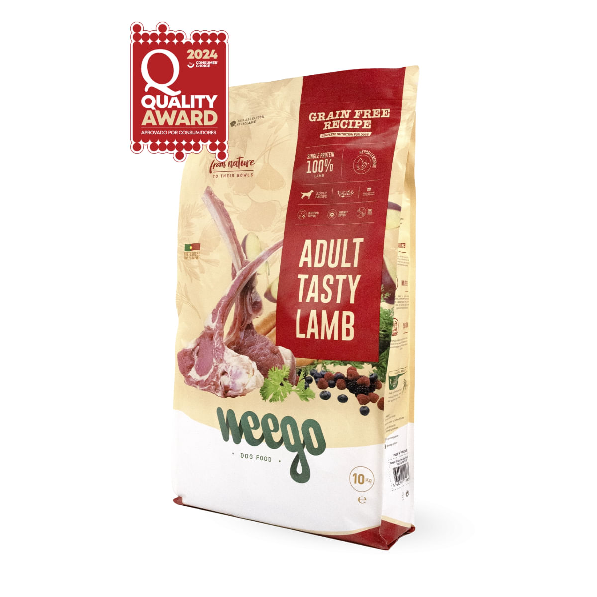 WEEGO Tasty Lamb, XS-XL, Miel, hrană uscată monoproteică fără cereale câini, 10kg