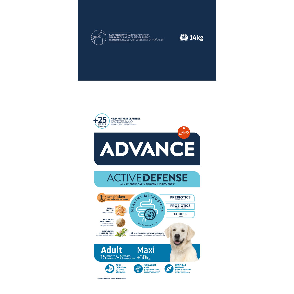ADVANCE Adult Maxi, L-XL, Pui, hrană uscată câini, 14kg