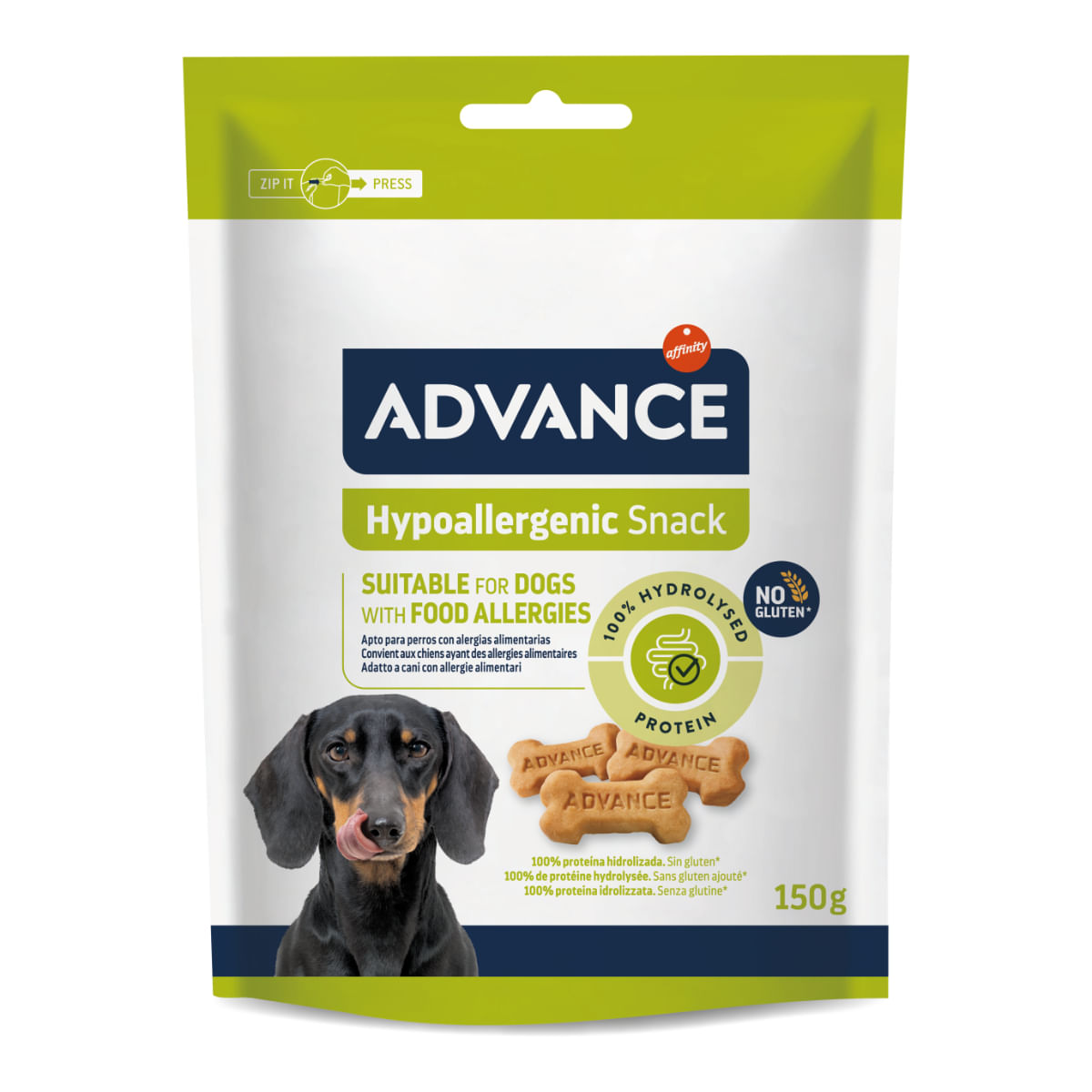 ADVANCE Hypoallergenic Snack, XS-XL, punguță recompense câini, alergii, 150g - 1 | YEO