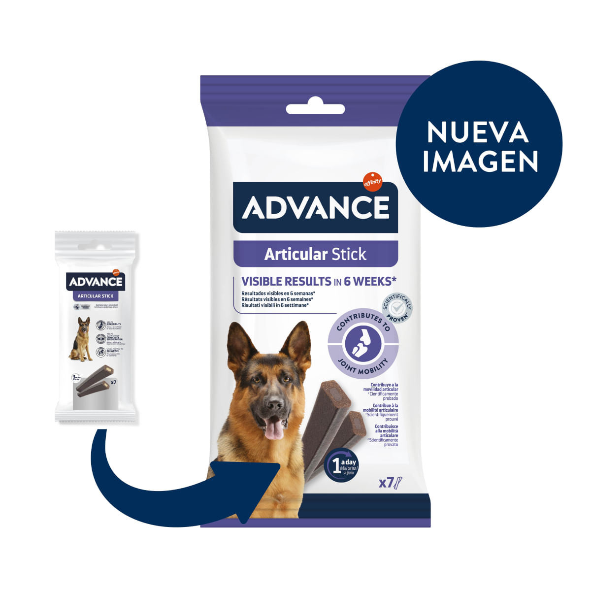 ADVANCE Articular Stick, M-XL, punguță recompense câini, sistem articular, 155g - 2 | YEO