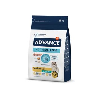 ADVANCE Sensitive Care Sterilised, Somon, hrană uscată pisici sterilizate, sistem digestiv, 3kg