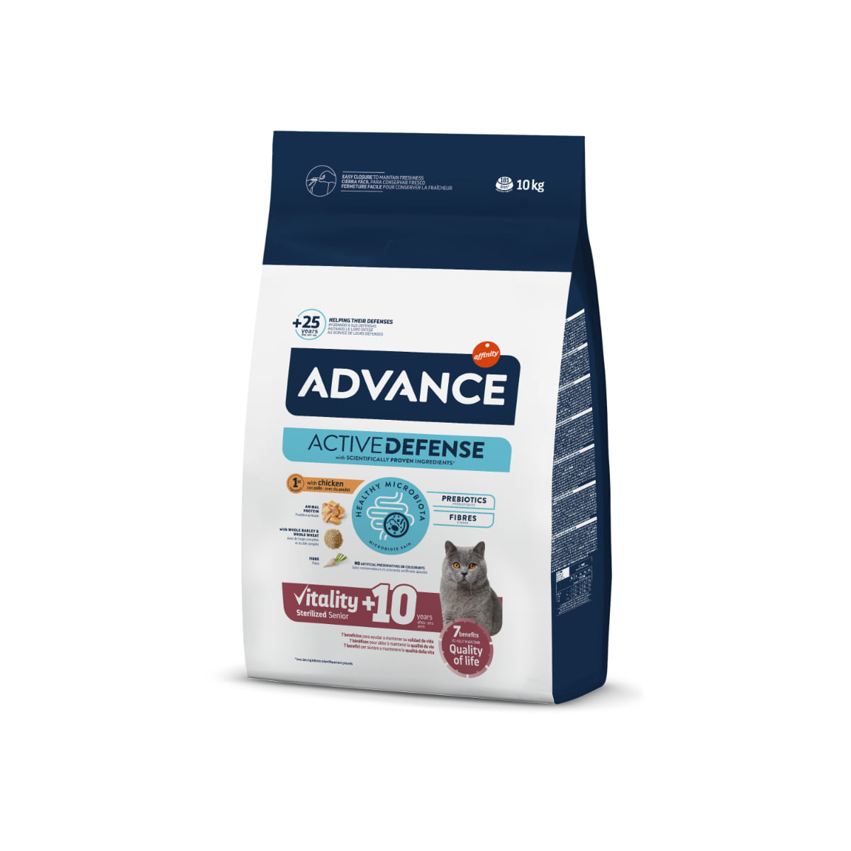 ADVANCE Vitality +10 Sterilised, Pui, hrană uscată pisici sterilizate senior, 10kg