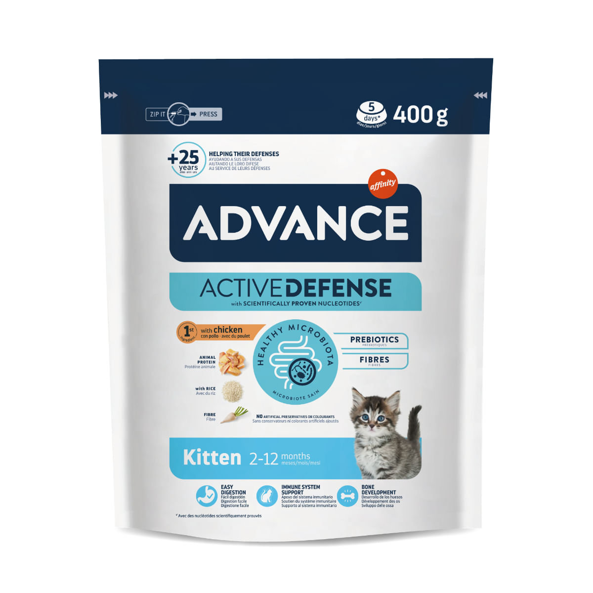 ADVANCE Kitten, Pui, hrană uscată pisici junior, 400g