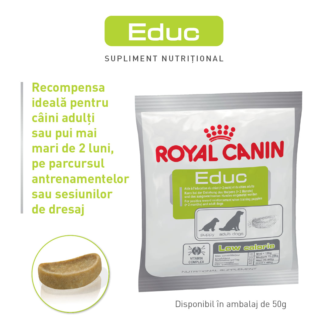 ROYAL CANIN Educ, recompense hipocalorice câini, 50g - 1 | YEO