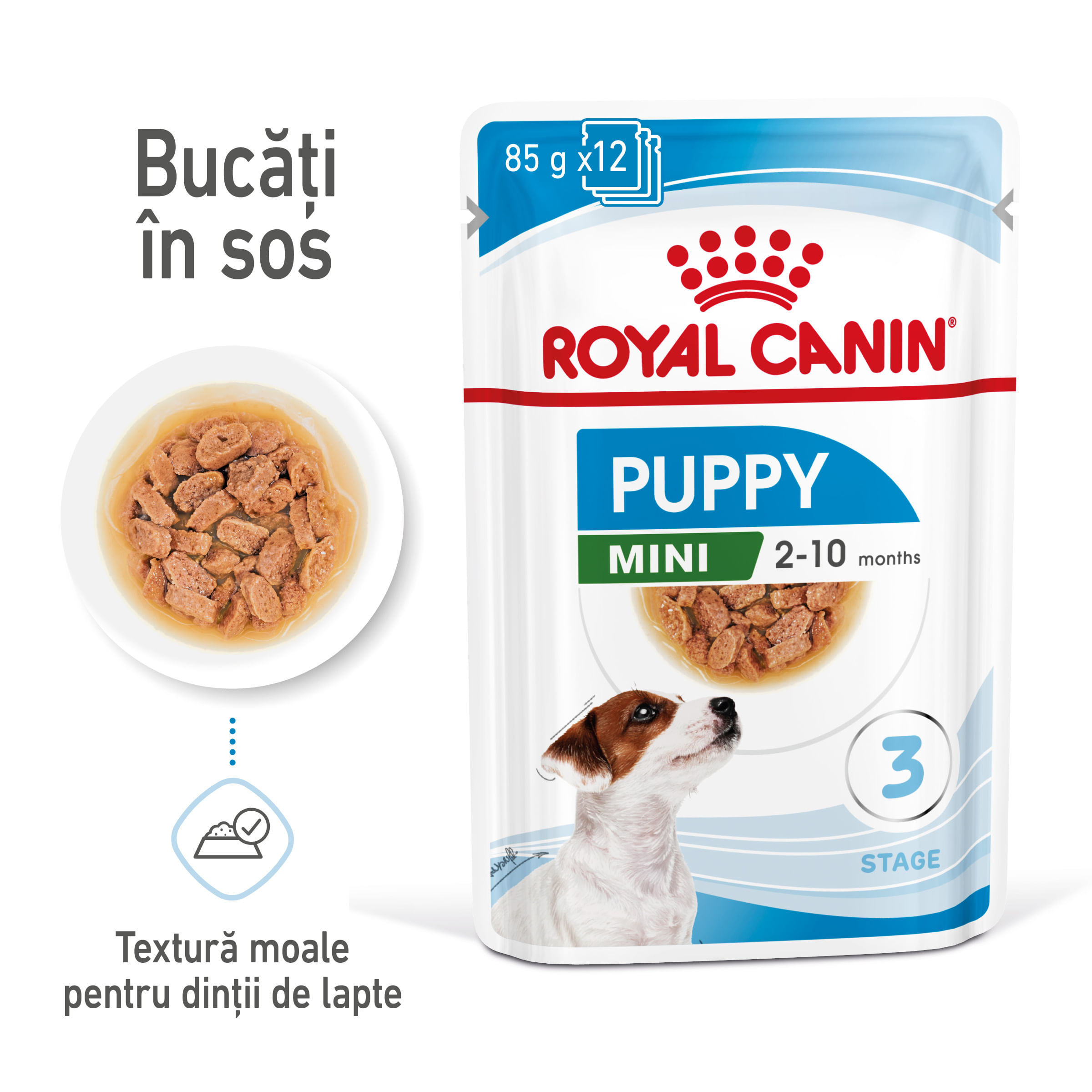 ROYAL CANIN Mini Puppy, hrană umedă câini junior, (în sos), 85g