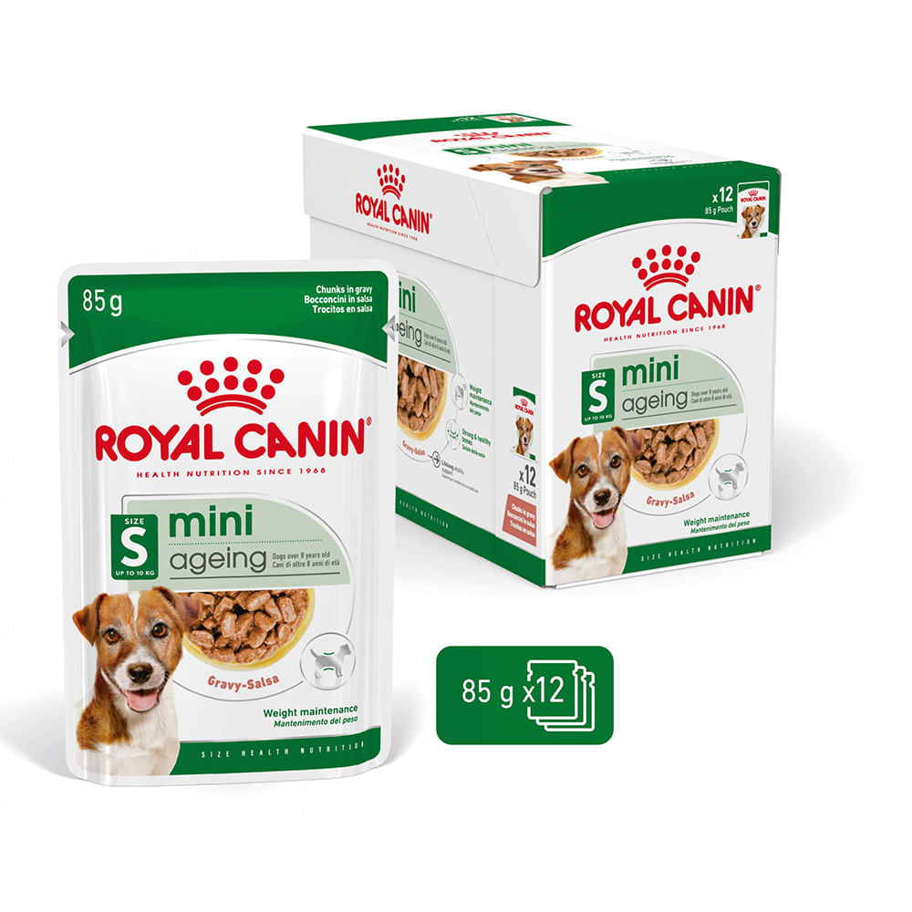 ROYAL CANIN Mini Ageing, hrană umedă câini senior, (în sos), bax, 85g x 12buc