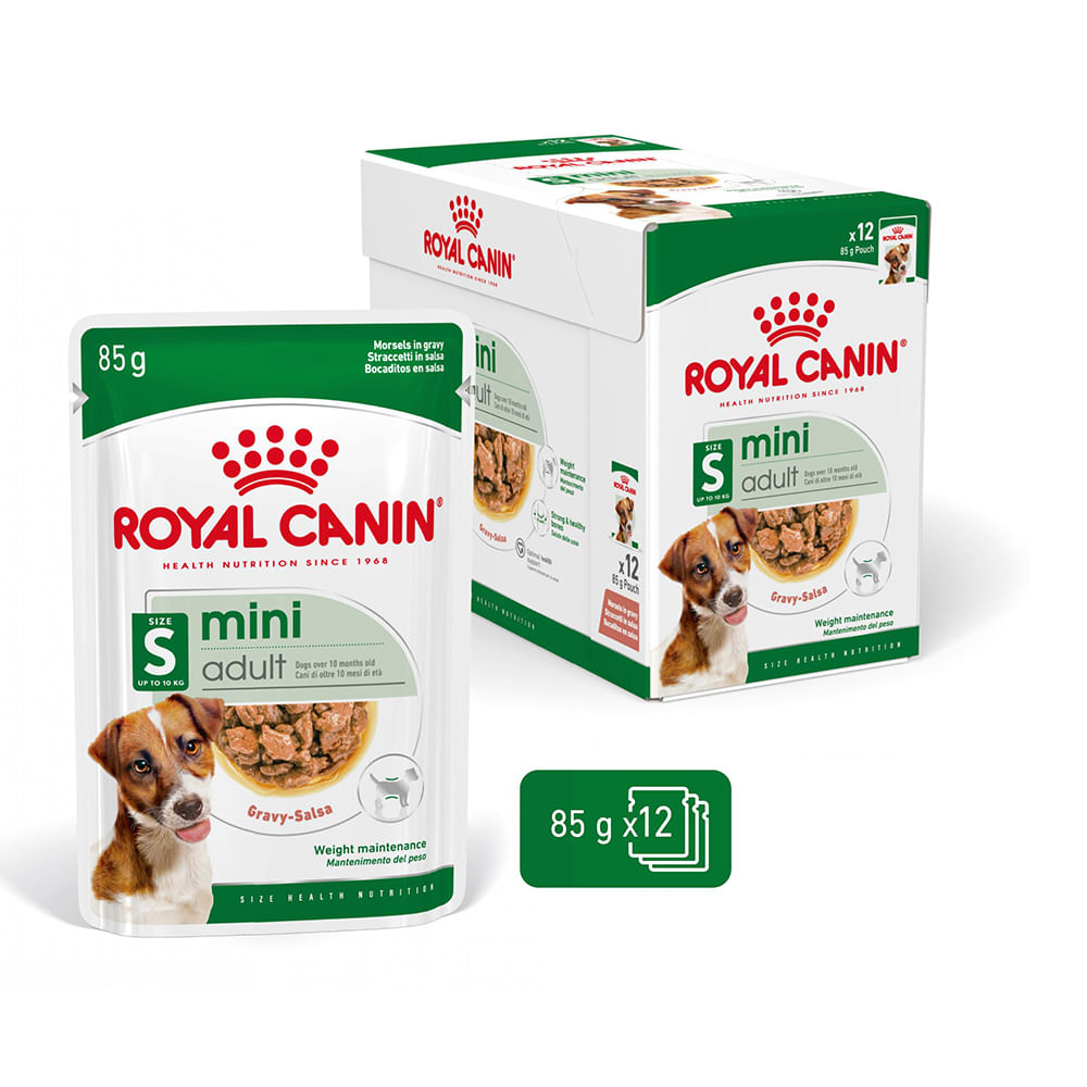 ROYAL CANIN Mini Adult, hrană umedă câini, (în sos), bax, 85g x 12buc