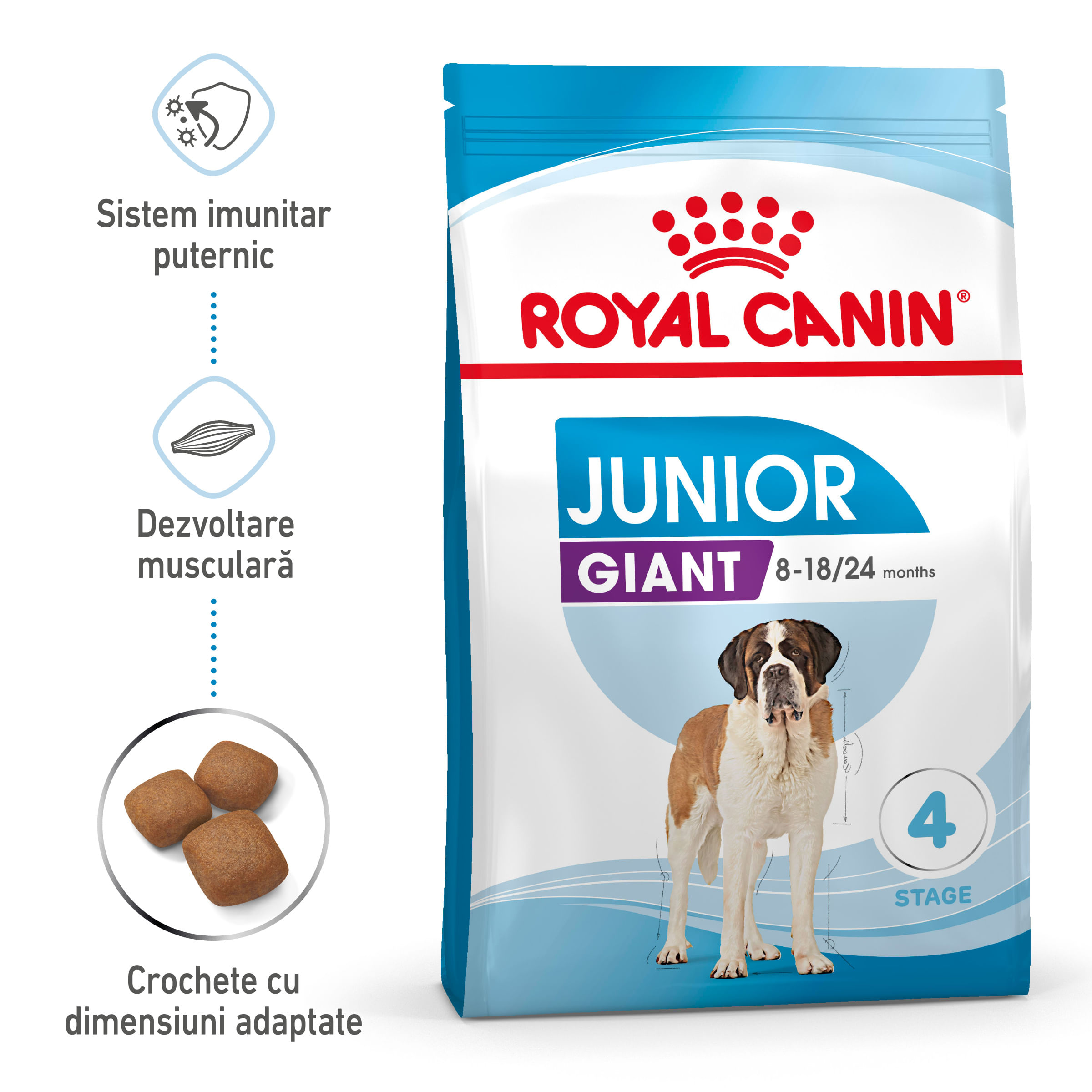 ROYAL CANIN Giant Junior, hrană uscată câini junior, etapa 2 de creștere, 3.5kg